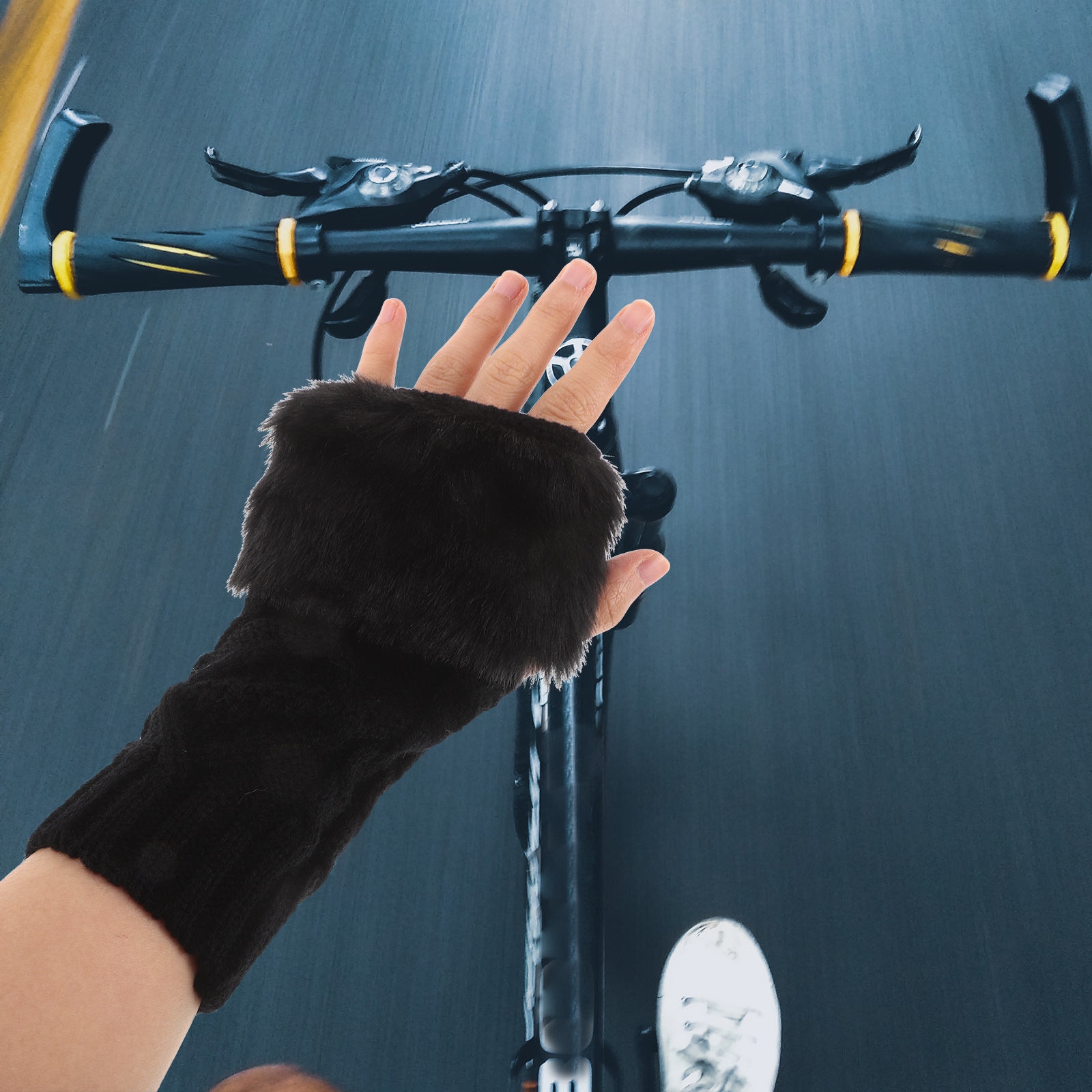 Wool Sleeves Arm Wrists Warmers Coat Detachable Cuffs for Women Hand Sweater Blouse