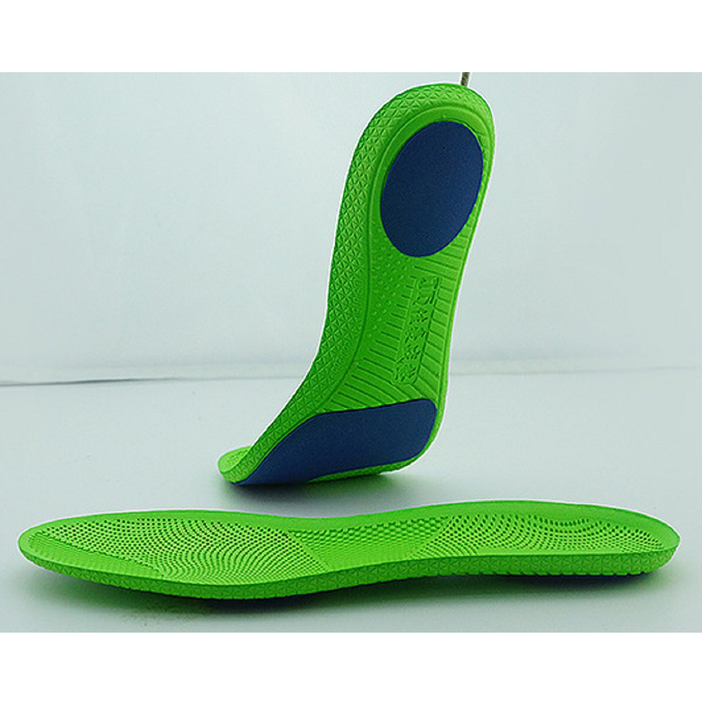 1 Pair of Summer EVA Sports Insoles High-elastic Buffer Shock-absorbing Shoe Cushions Shoe Pads (Green, Size 41-42)