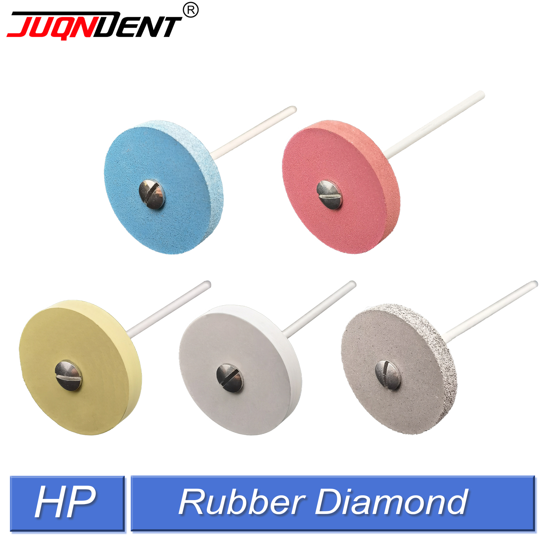 Dental Rubber Diamond Polisher Wheel Disc For Zirconia Porcelain Workpiece HP 26mm Dentistry Laboratory Tool