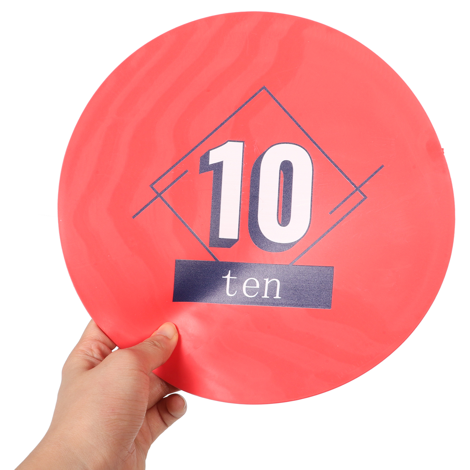 10pcs Soccer Training Markers Numbered Spot Discs Football Agility Field Equipment Kids Sports Circular Flat Discs Durable
