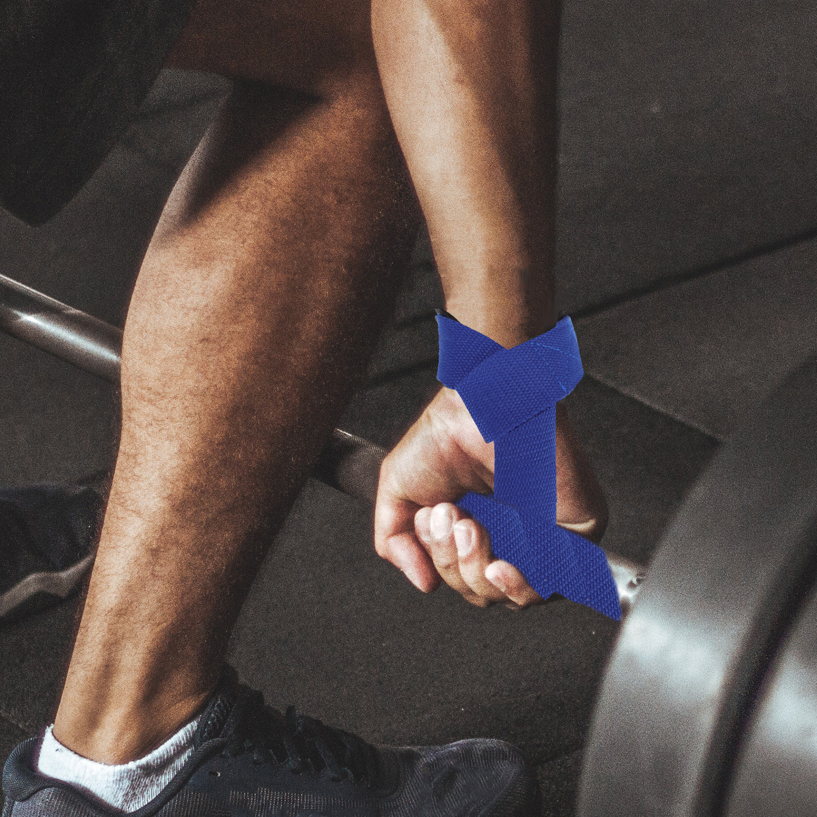 2Pcs Fitness Grip B Weightlifting Polyester Protective Gym Strap Adjustable Wrist Support Anti Slip Durable Training Aid Sports