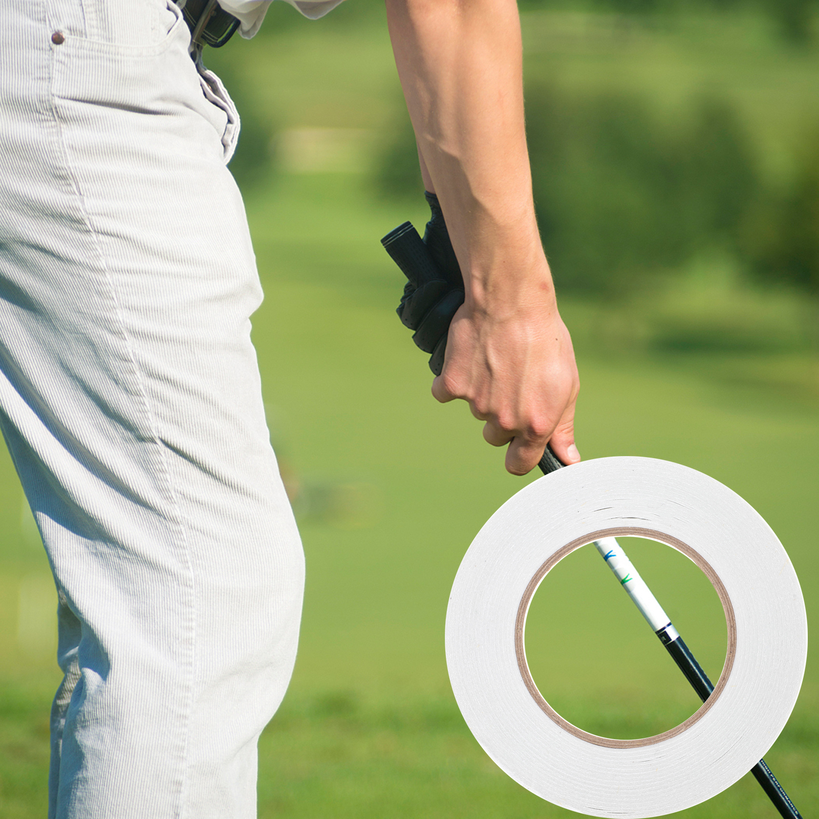 Golf Double Sided Tape Non slip White Paper Supplies Self adhesive Golfs Grip Tape Tennis Racket Overgrip Sweat absorbing Sports