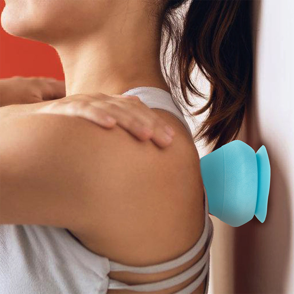 2pcs Massage Conical Fascia Balls Foot Massager Back Tool Neck Roller Deep Tissue Fitness Wall Suction Design Hand Therapy Point