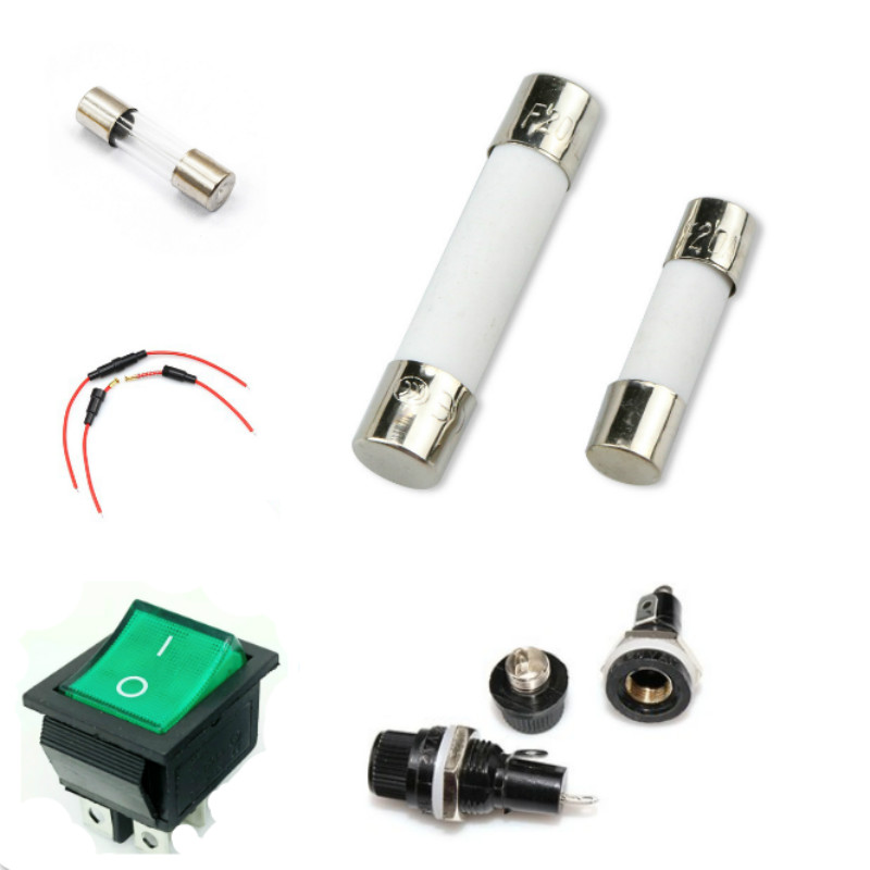 Ceramic Glass Fuse for Treadmill Massage Chair, Fuses Power Switches, Gym Parts, Fuse Wire, On-off Switch, Cut-Out
