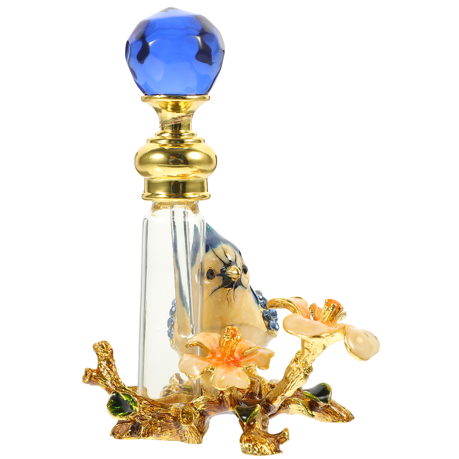 Essential Oil Bottle Pretty Perfume Bottles Decorative Glass Metal Empty Vintage Refillable Aromatic Containers