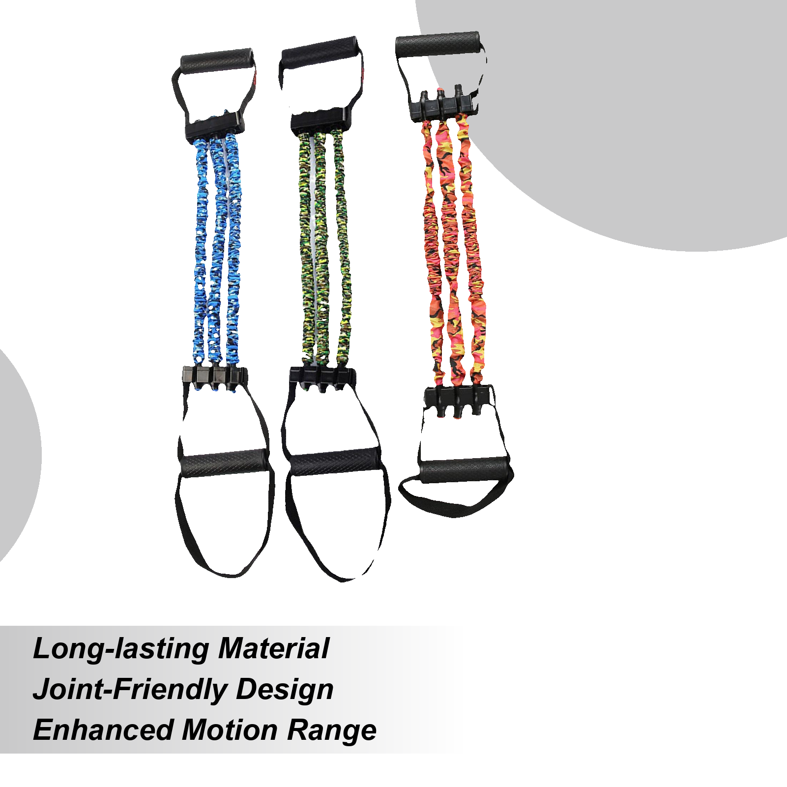 Exercise Stretch Bands Chest Expander And Pedal Puller Latex Elastic 3-Hole Workout Resistance Stretcher For Yoga Gym