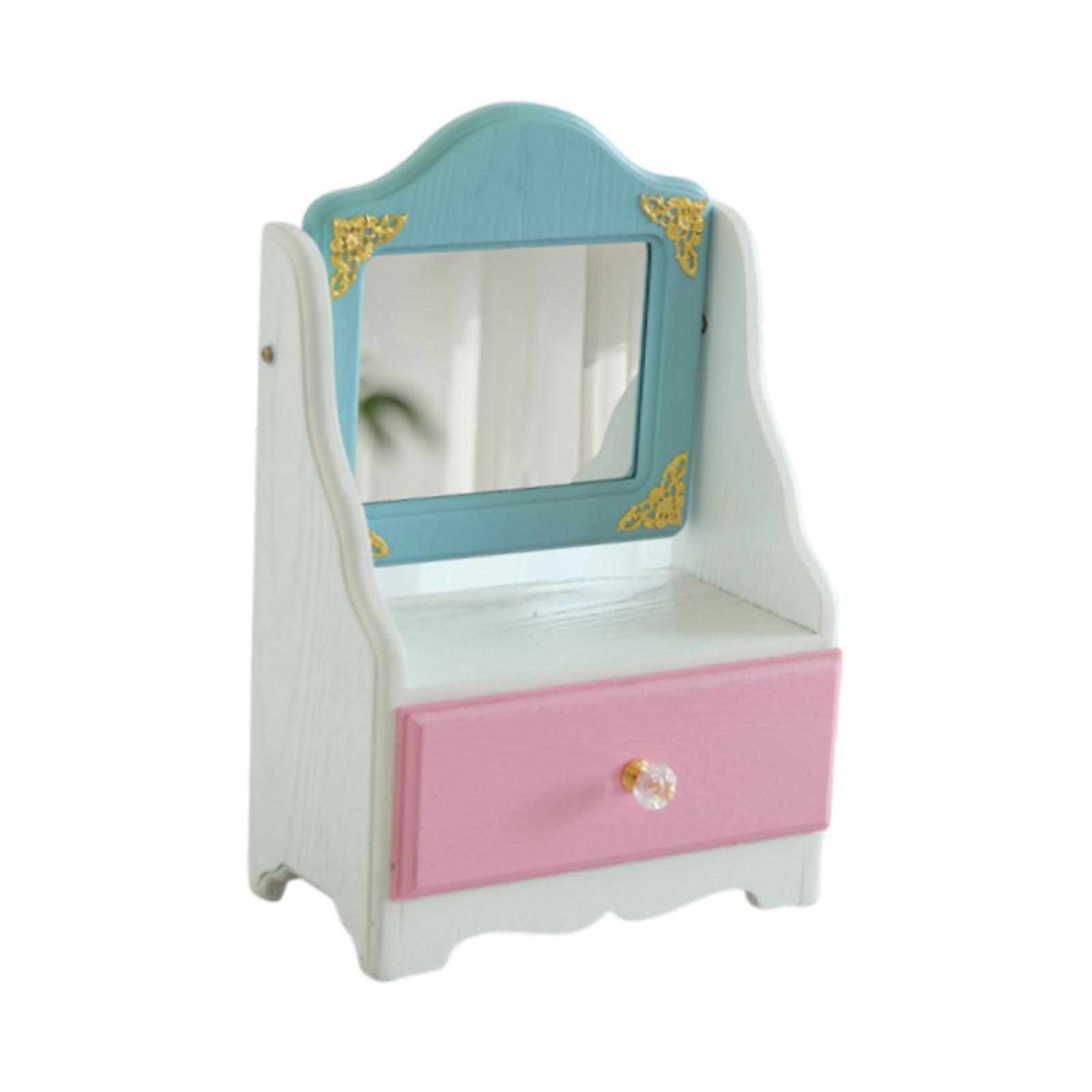 Desktop Makeup Mirror with Drawer Makeup Case for Vanity Bathroom Countertop