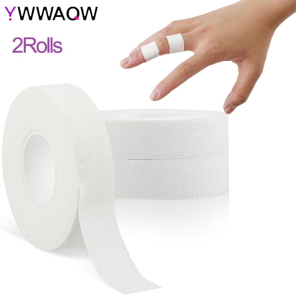 2 Rolls Finger Tape Skin-Friendly Fingers Athletic Sports Tape for Football Baseball Soccer Hockey Boxing Lacrosse Gymnastics