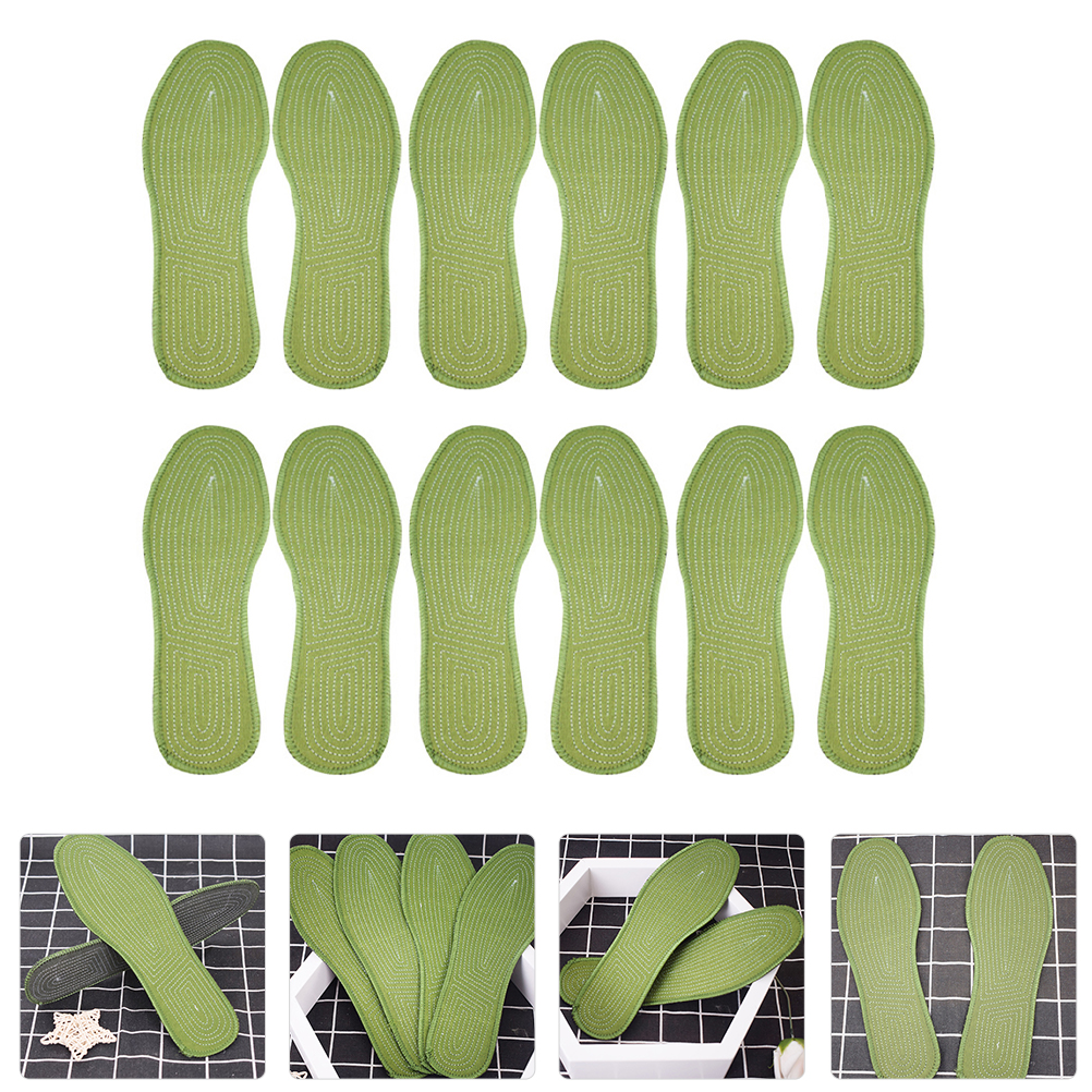 20 Pairs Breathable Insole Insoles Running Shoe Liner Pure Cotton Green Cloth Foot Cushions