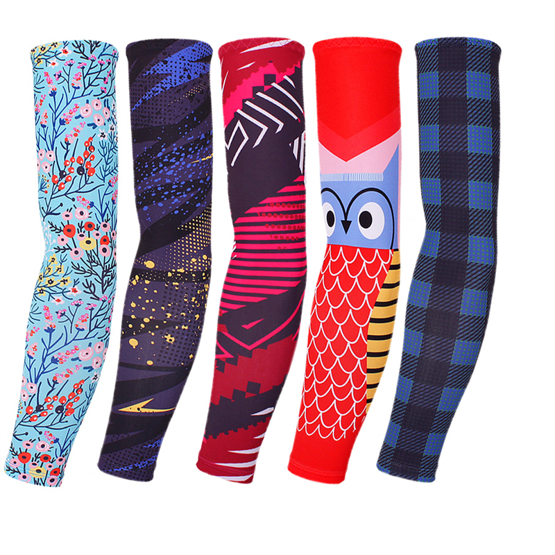 Basketball Sleeve Tattoo Sun Protection Running Arm Cover Ladies Arm Warmer Bicycle Cycling Cuff 2Pcs Women's Cycling Braces Gym