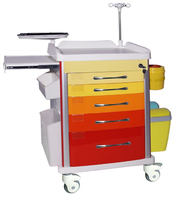 High quality hospital medicine drug emergency trolley medical cart