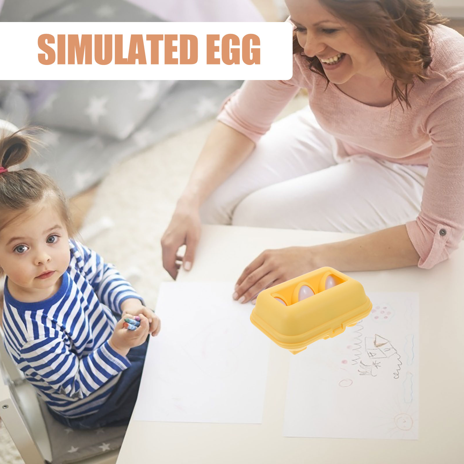 6 Pcs Shape Paired Eggs Matching Learning Toy Kids for Toddler Toys Toddlers Fruits and Vegetables