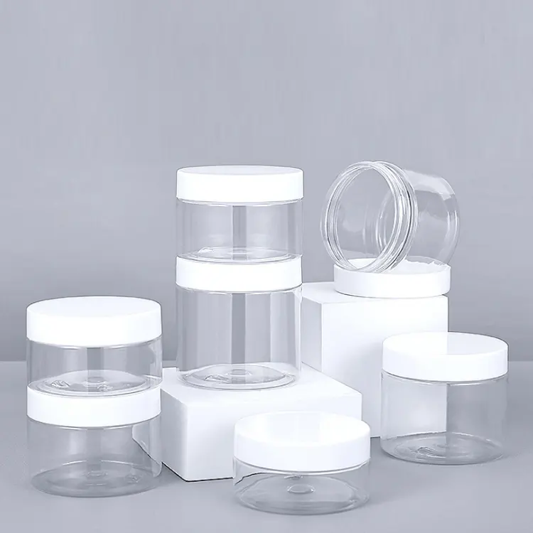Cookie Snack Food Jar WithLid Clear PET Jar Grade Container Cosmetics Plastic Jars Plastic Jars with Lids Plastic Jars with Lids