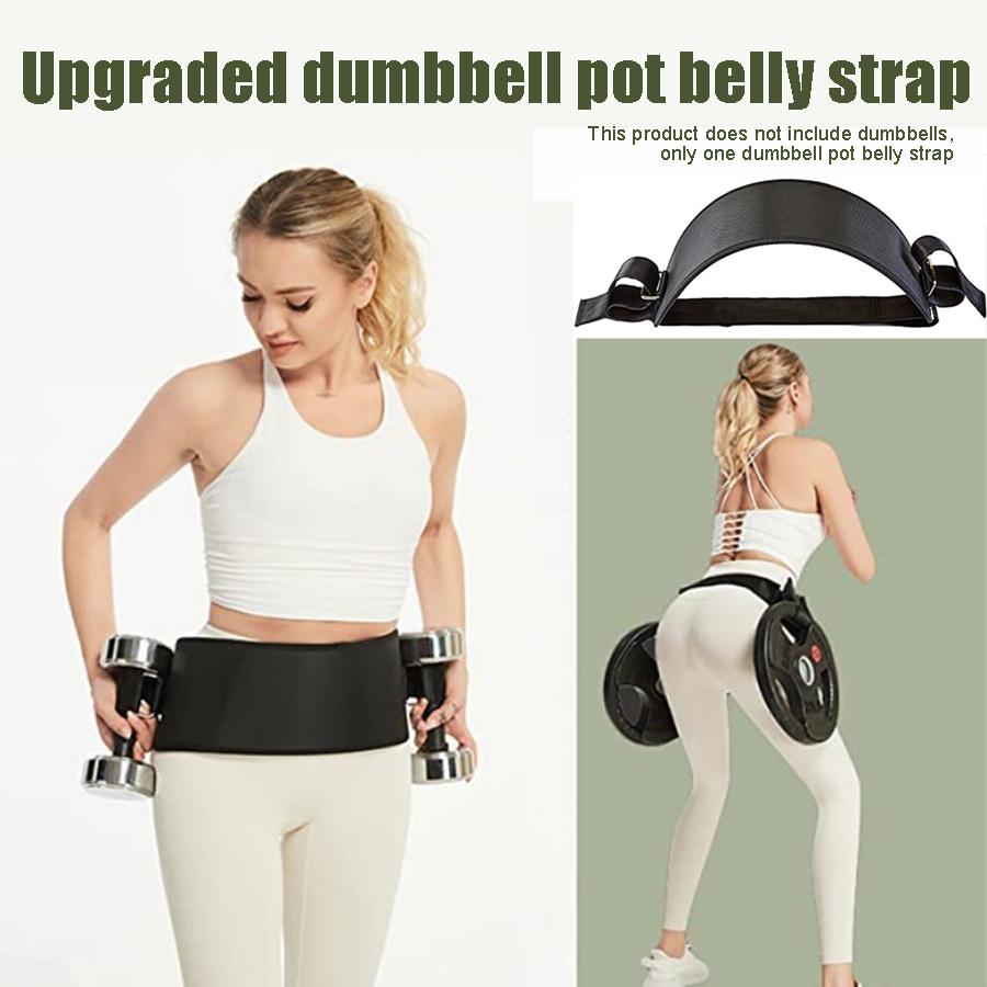Hip Thrust Belt Glute Bridge Pad Workout with Dumbbells Kettlebells for Squats Lunges Bridges Dips