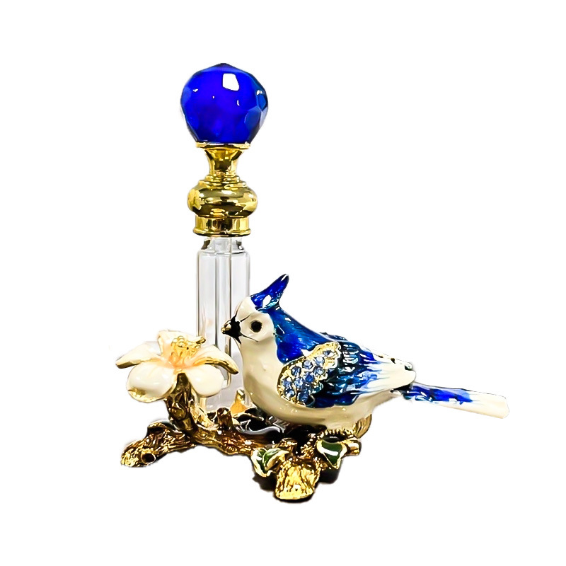 4ml Small Vintage Bird Fancy Crystal Glass Dropper Perfume Dispenser Bottle Essential Oil Bottle
