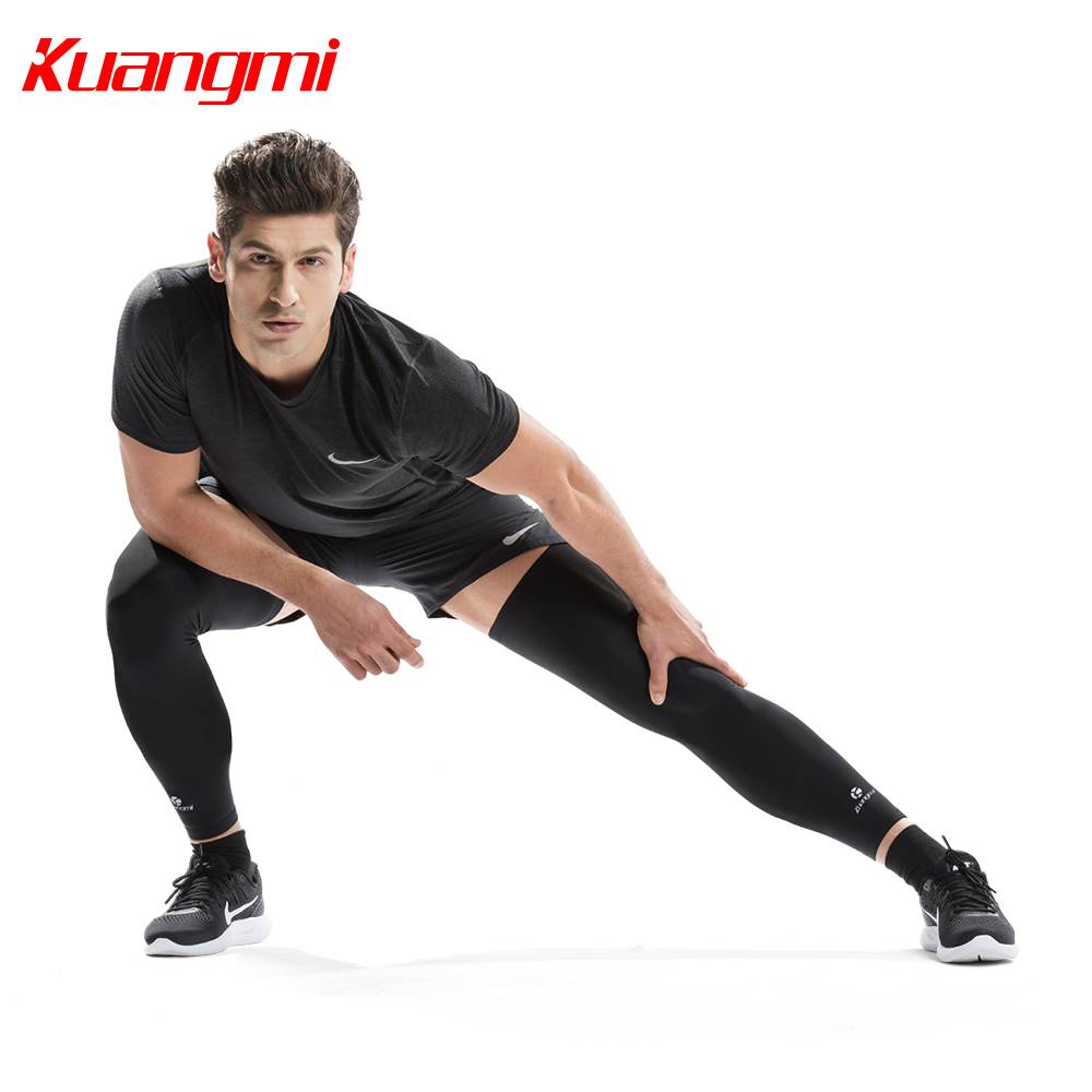 Kuangmi 2pcs Leg Compression Sleeves Leg Long Sleeves Knee Support Ciclismo Knee Protector Cycling Knee Brace Sports Basketball