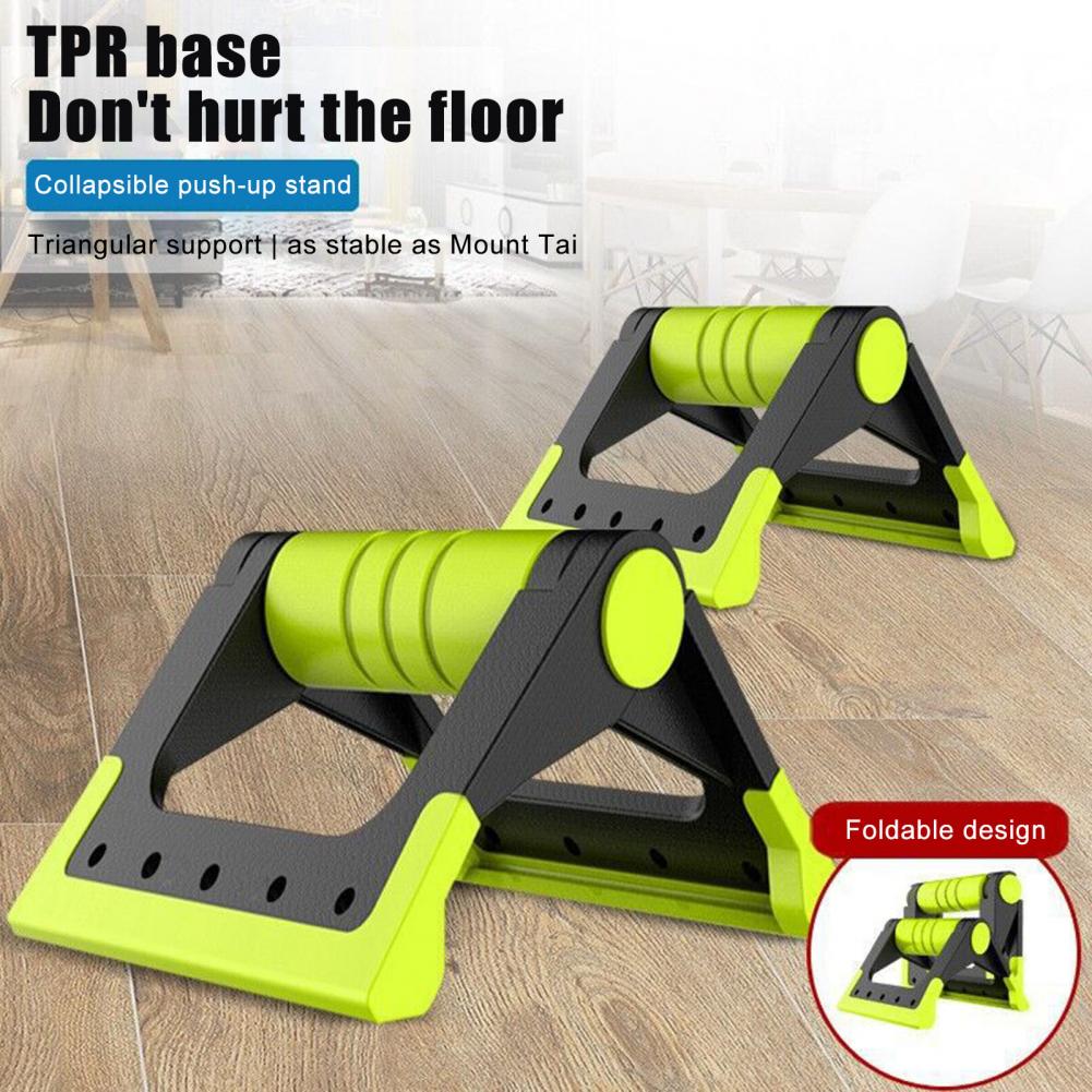 1 Pair Push-Up Bar Stand Foldable Anti-slip Abdominal Exercise Trainer Push-up Support Grip Handle Home Fitness Push-up Handles