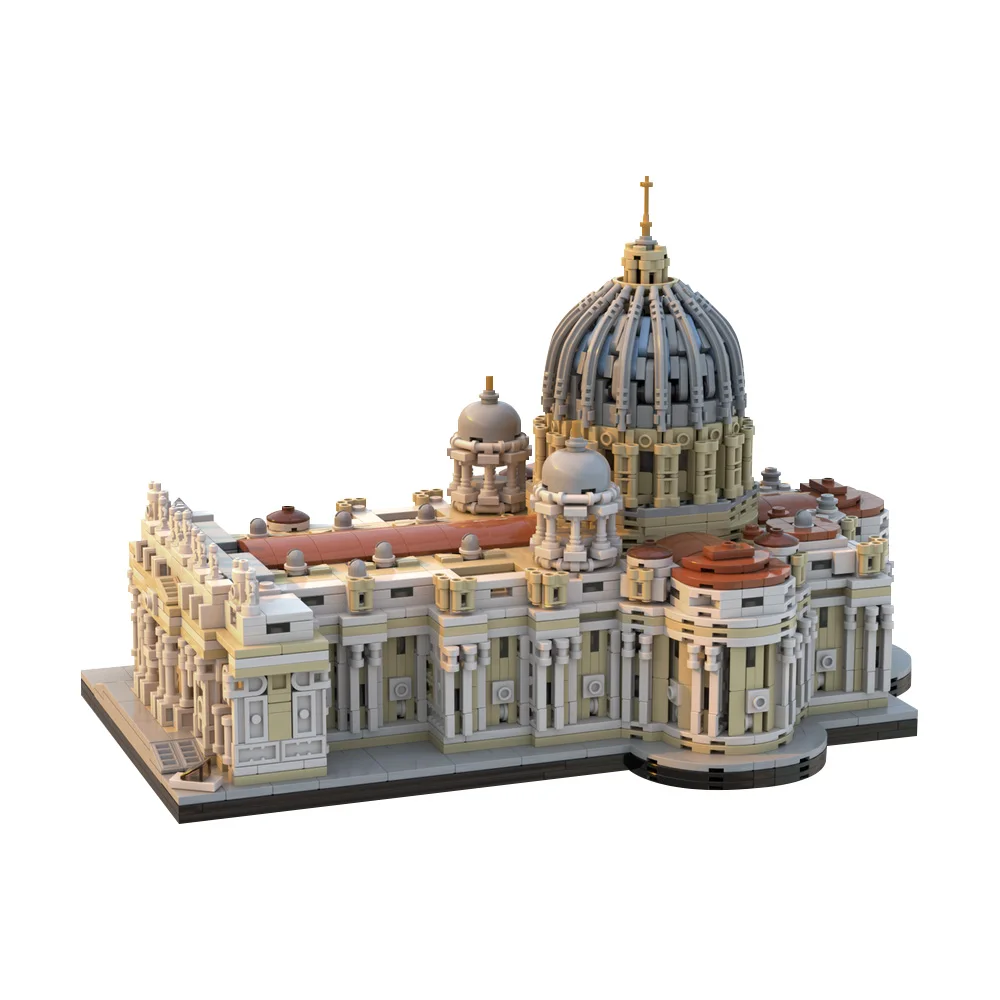 MOC Saint Peter's Basilica Bricks Model Saint Peter's Basilica Modular Architecture Building Blocks Assembly Toys Kids DIY Toys