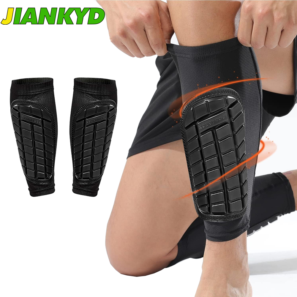 1Pair High Impact Resistant Calf Compression Sleeve Shin Guards Soccer for Men Women, Football Soccer Shin Guards Shin Pads