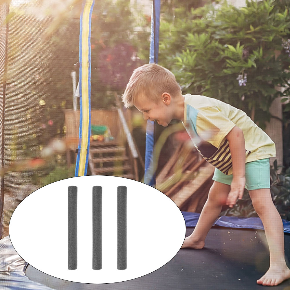 6 Pcs Sponge Pipe Accessories Black Foam Leg Covers Protective Child Safety Trampoline Enclosure Tube Pole Sleeves Pad