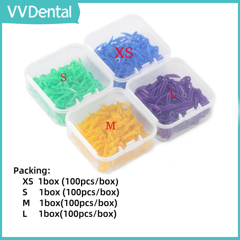 100pcs/Box Disposable Dental Tooth Gap Wedges with End Circular Holes Plastic Wedge Dentistry Accessories Medical Material