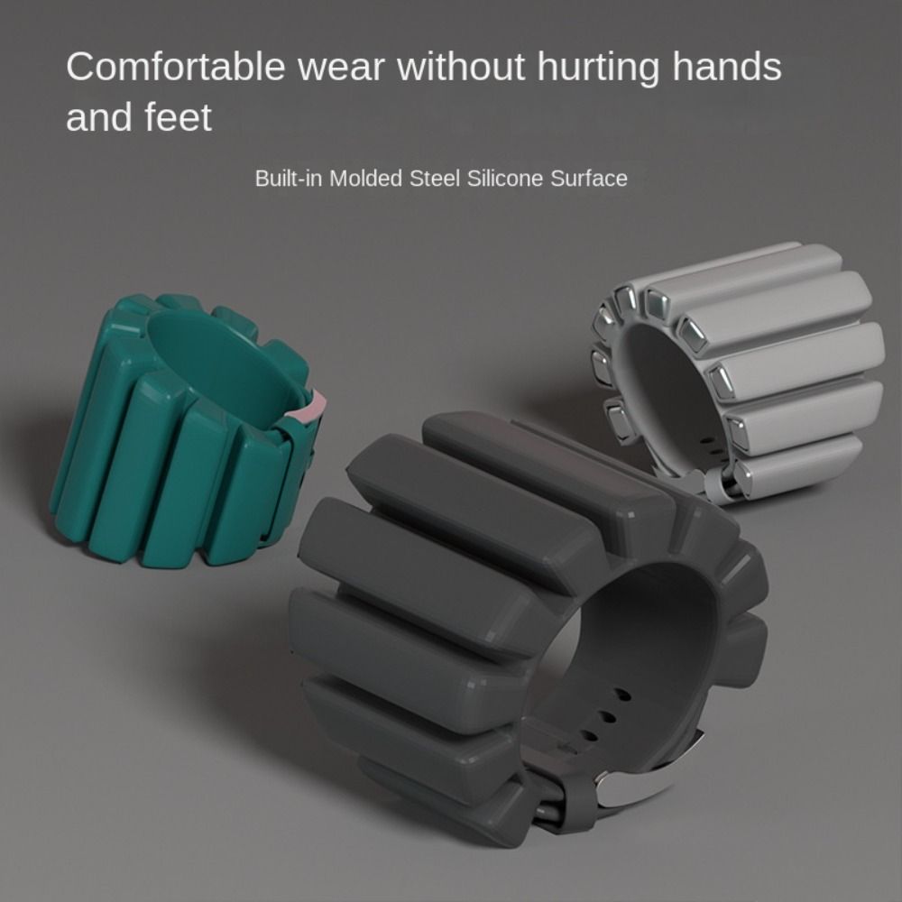 1 Pair 2 Lbs Wrist Weight Bracelet Adjustable Yoga Weighted Wrist Strap Skin Friendly Universal Weight-bearing Fitness Equipment