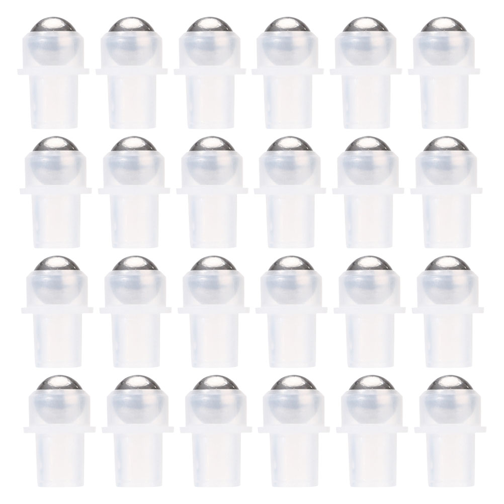 30 Pcs Plastic Roller Bottle Accessories 16 Teeth Transparent Rollers Refillable Perfume Lip Oil Travel Spray Bottles Containers