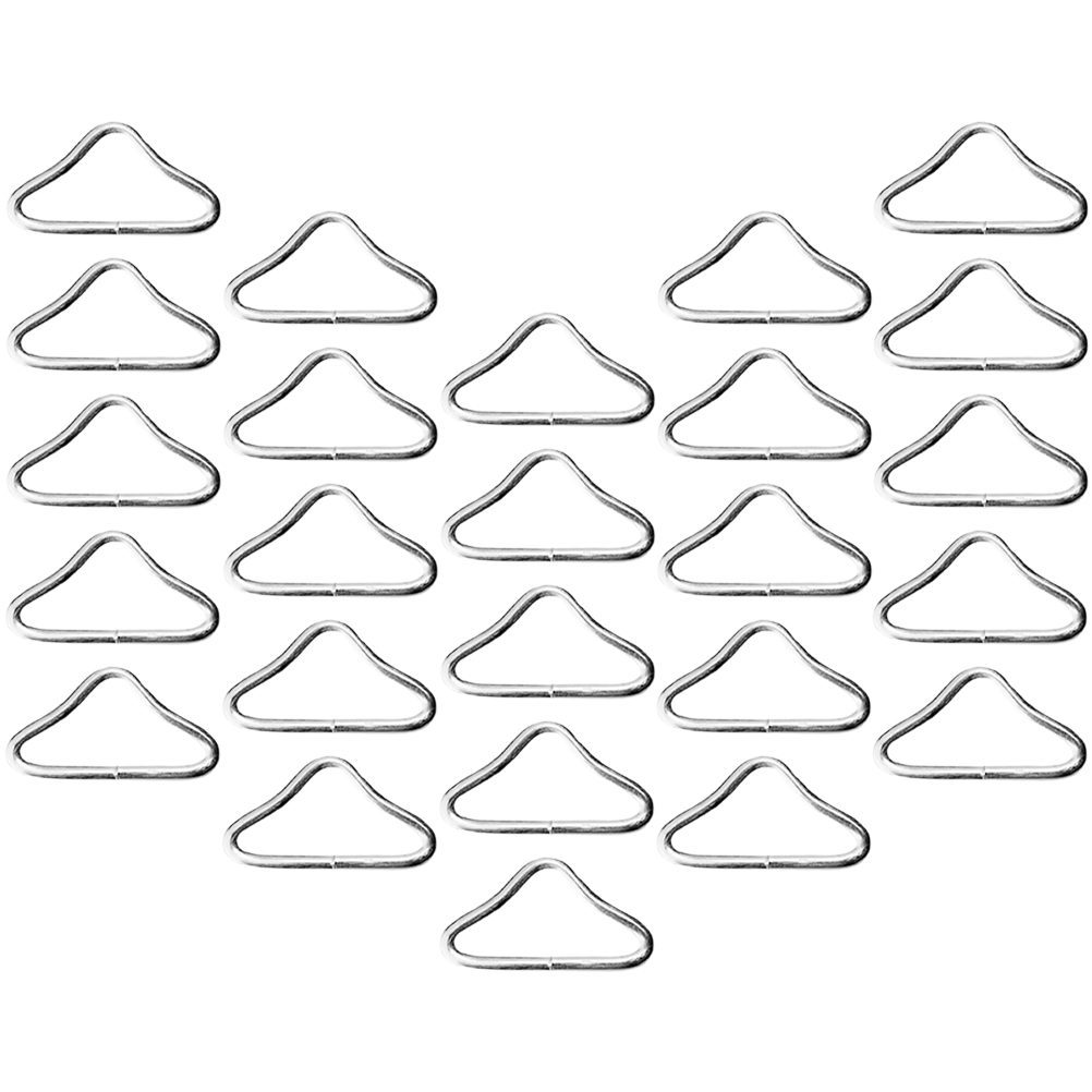 30pcs Accessories Triangle Buckles Galvanized Trampoline Triangle Rings Replacement Steel Wire Replacement Parts Strong Metal