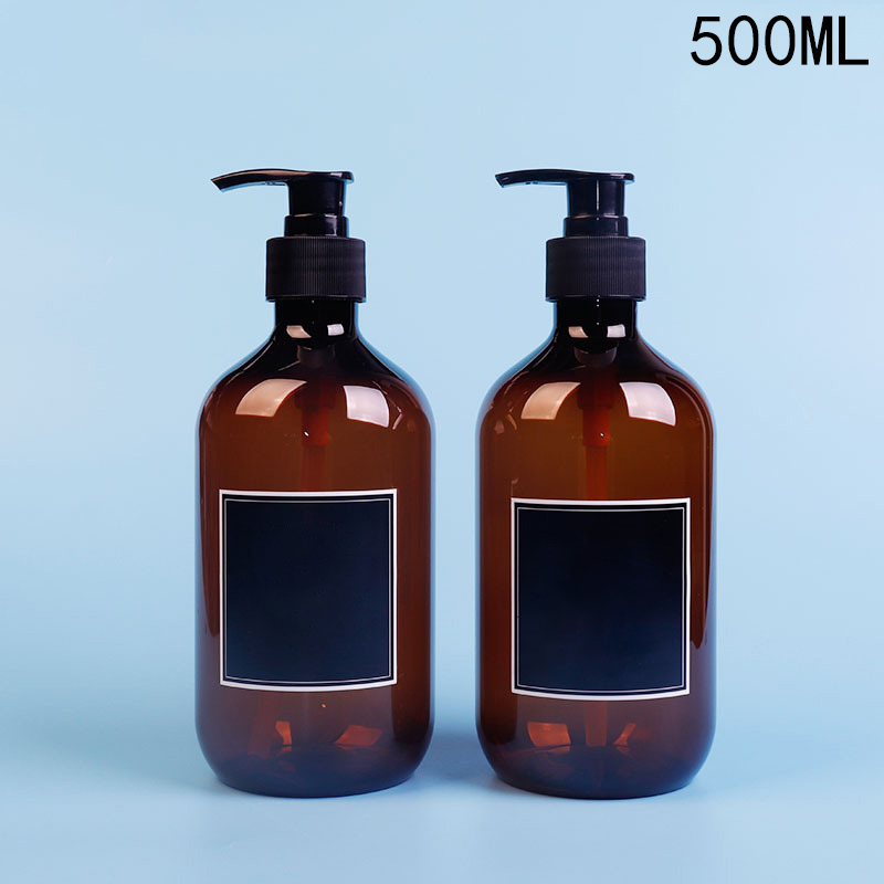 500ml Soap Dispenser Bottles for Kitchen/Bathroom Refillable Shampoo Shower Gel Liquid Container Lotion Bottles with Label