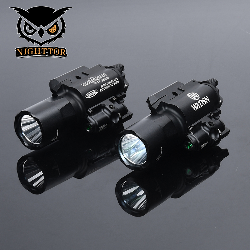 X400 Surfire Tactical WADSN Airsofty Red Green Dot Indicator Metal Hanging LED White Scout Light For 20mm Rail