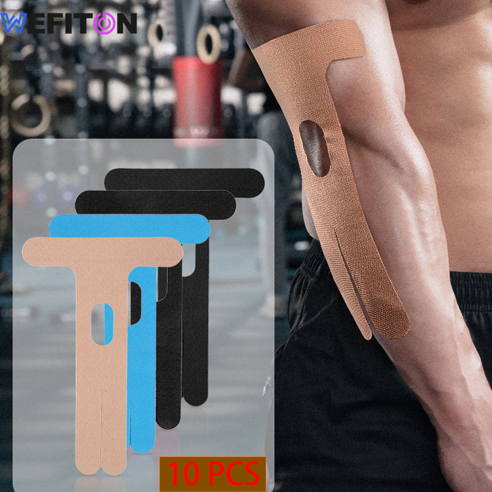 10PCS Precut Elbow Support Tape,Kinesiology Tape for Joint Stability,Waterproof,Breathable & Latex-Free Athletic Tape for Sports