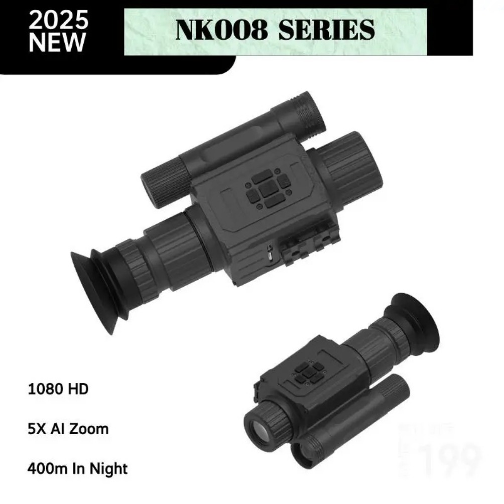 Megaorei NK008 4-Lens Night Hunting Camera 2025: 5X Zoom, 850/940nm IR, HD, 20mm Rail Scope​​ (125 Chars)