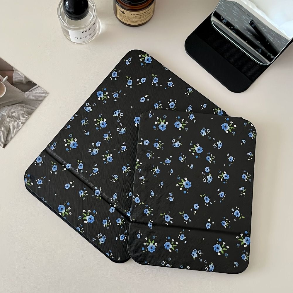 Beauty Pu Leather Desktop Stand Mirror Compact Cosmetic Mirror Flower Vanity Mirror Folding Delicate Fold Makeup Mirror Bedroom