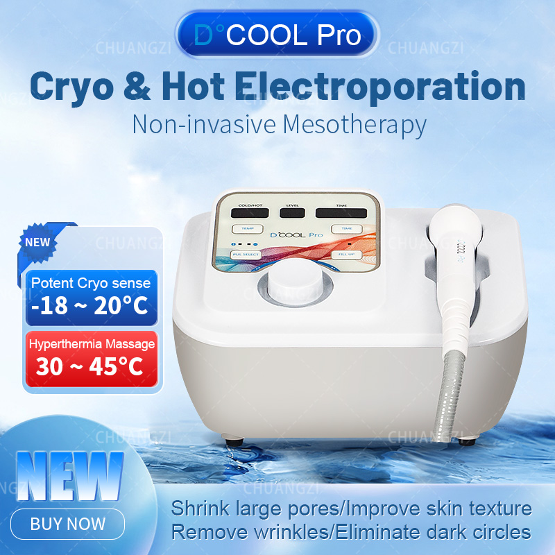 2025 New Slimming Dcool Portable Cool Hot  For Skin Tightening Anti Puffiness Facial Electroporation Machine Beauty Device