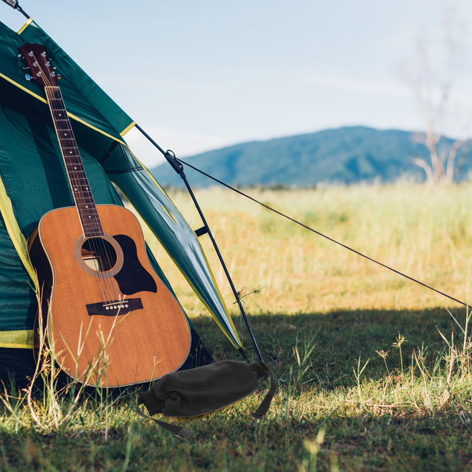 Black Football H Warmer Bag Zipper Pocket Adjustable Strap Warm Outdoor Sports Cycling Hunting Travel Camping Hiking