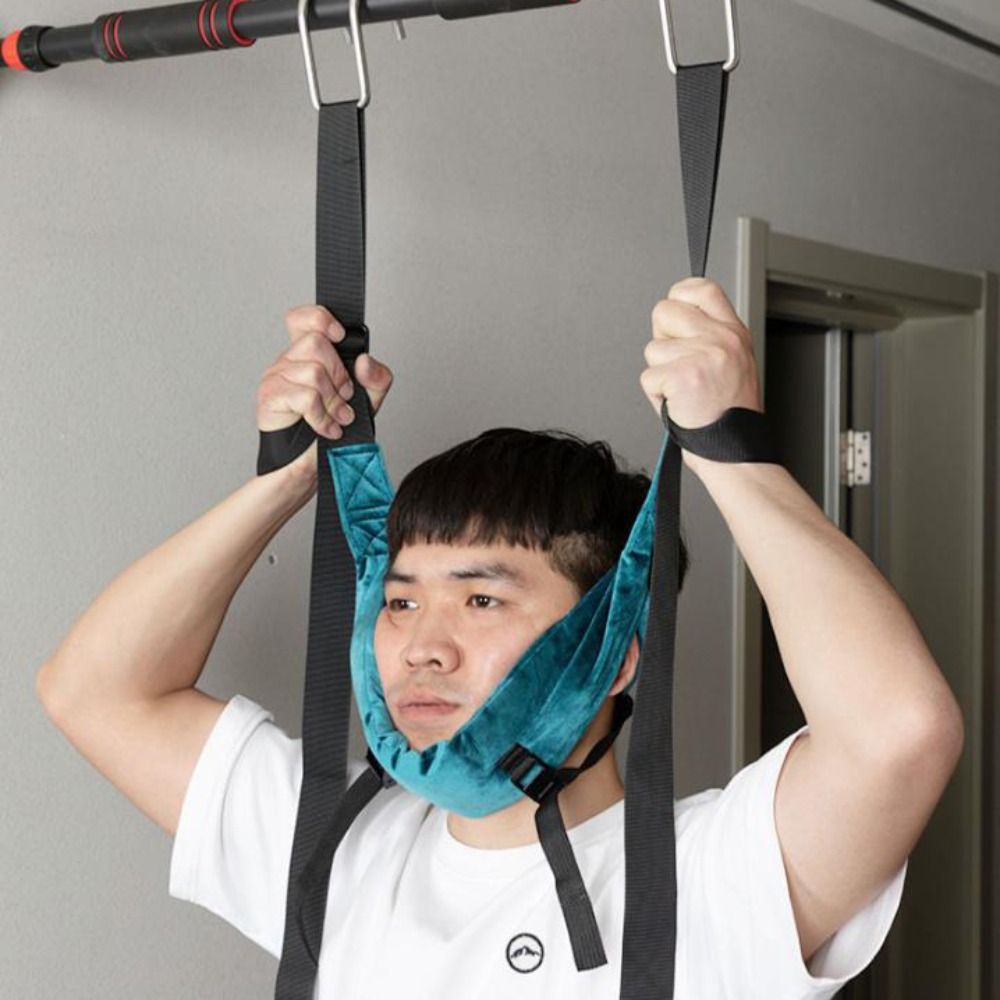 Breathable Cervical Neck Traction Belt Installation-free Strong Bearing Capacity Hanging Neck Stretching Adjustable Soft