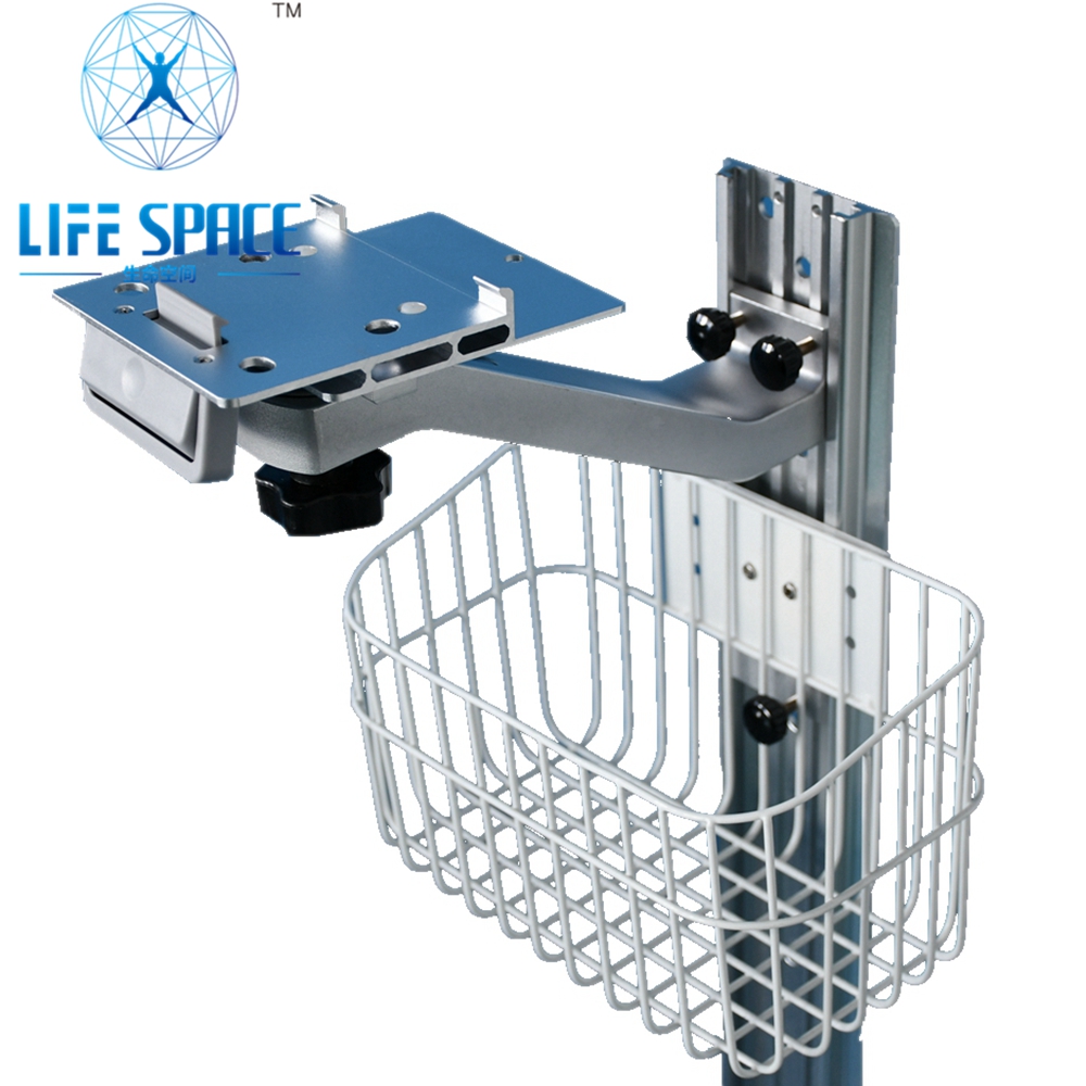 S-arm wall mount Monitor machine stand Fix-plate with basket compatible mindray*s IMEC EPM IPM