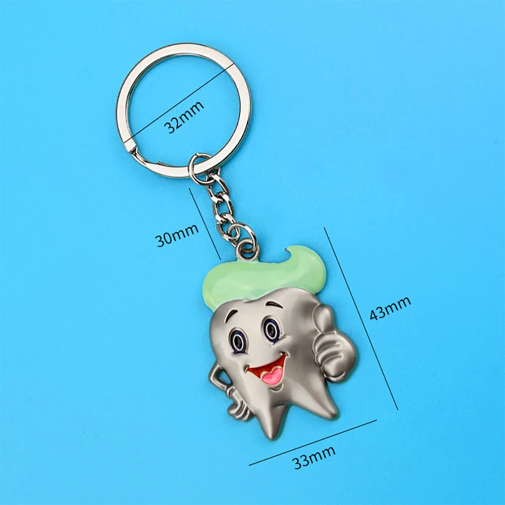 Dentist Tooth Keychain Dental Gift Dental Care Keychain Teeth Keychain for Car Keys Dental Hygiene Graduation Gift
