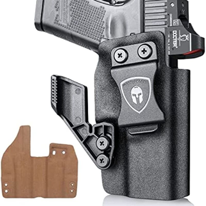 Only For Glock G17/19/26/44/45(GEN 1-5) &G23/32(GEN 1-4),WB Kydex Leather Holster Optics Cut & Claw,Tactical Right hand Gun Bag