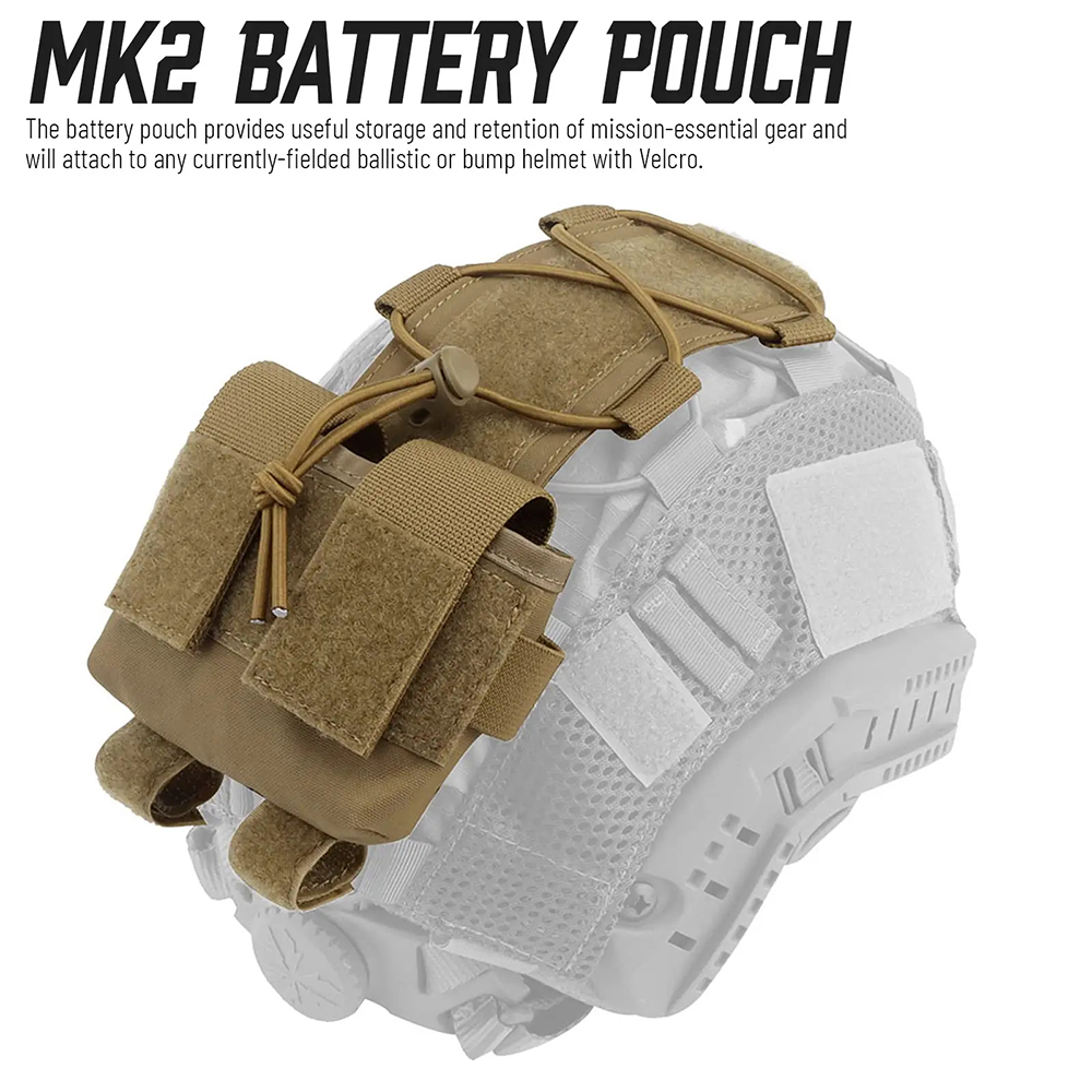 MK2 Tactical Helmet NVG Battery Pack Case Counterweight Pouch Balance Weight Bag with Hook N Loop