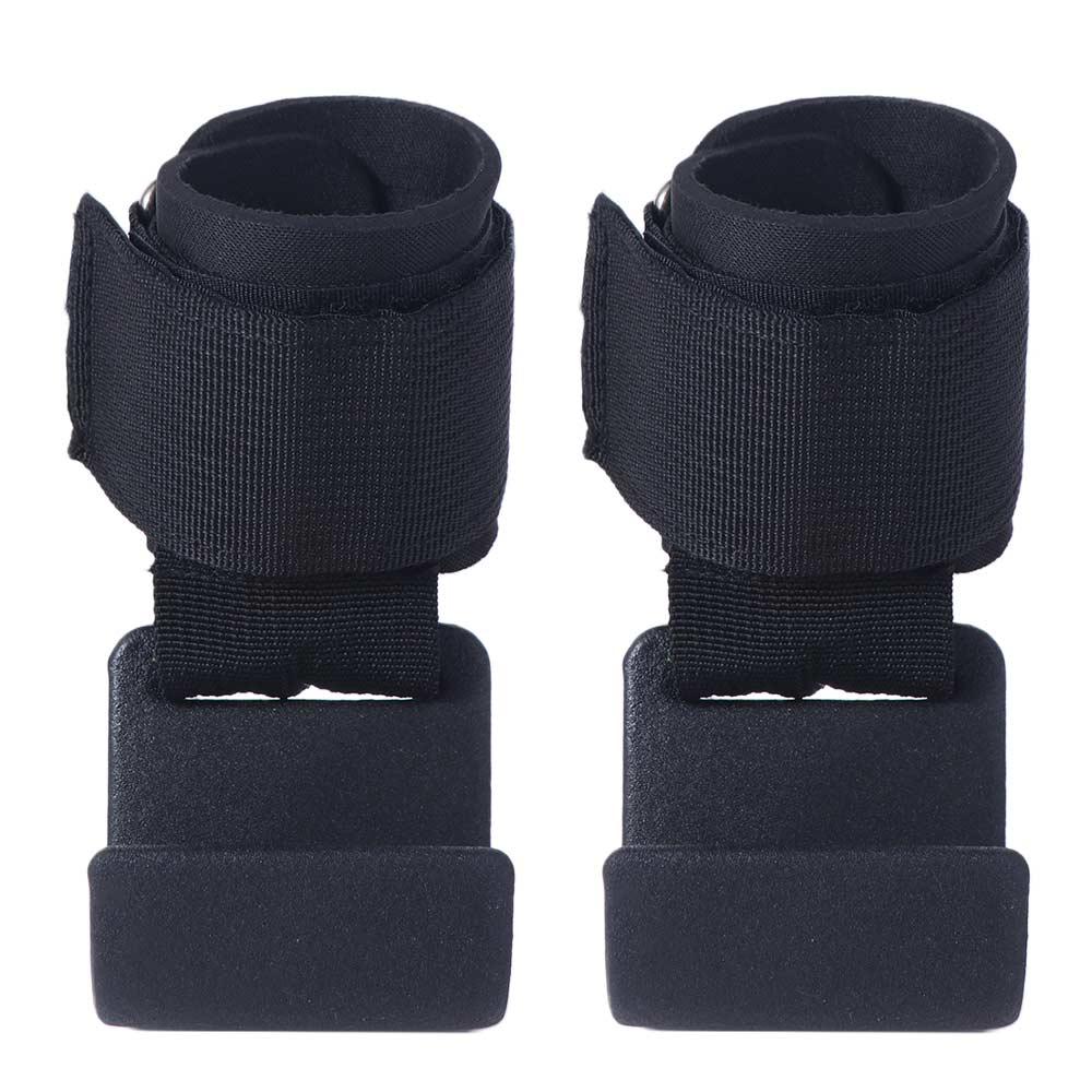 1 PC/Pair Pull-up Weight Lifting Grip Hook Adjustable Black Auxiliary Power Wrist Guard With Hook Auxiliary