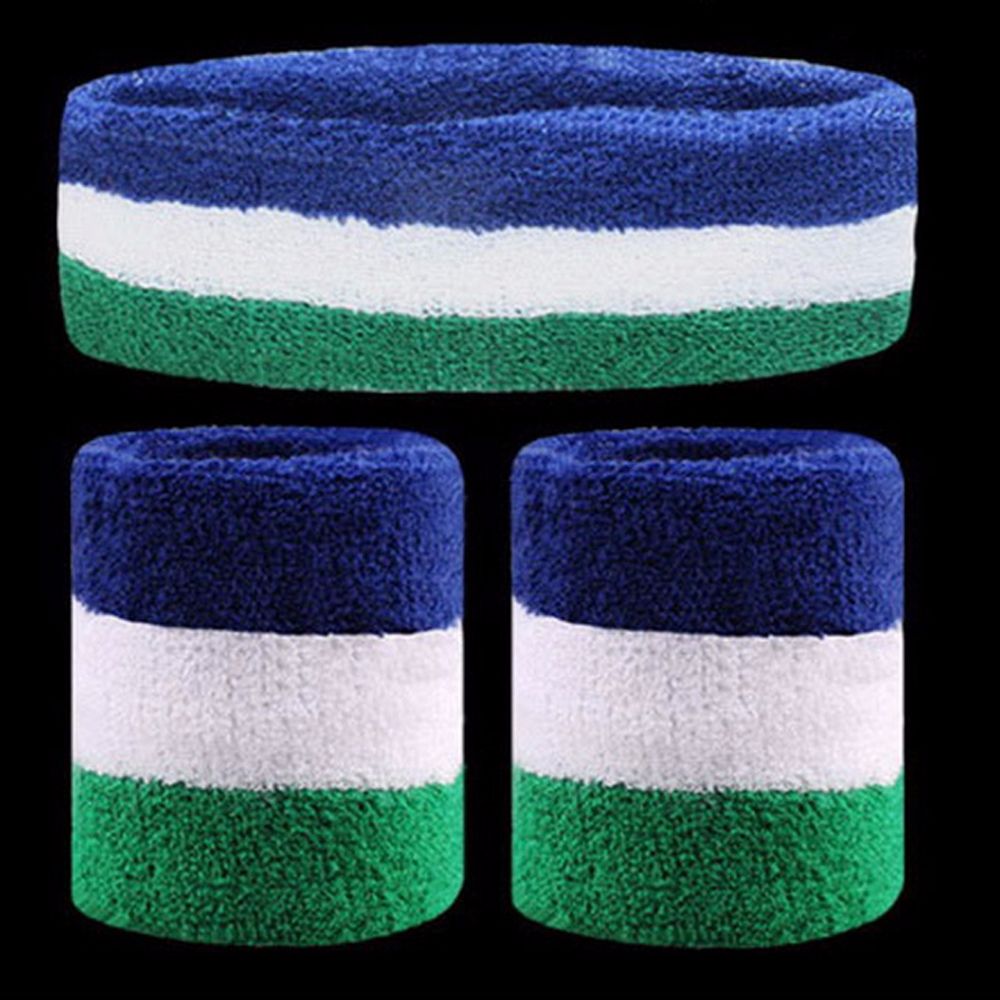 Basketball Yoga 1 Set Tennis Men/Women Towel Sweat Bands Sport Wristbands Headband +Wristbands Wrist Support