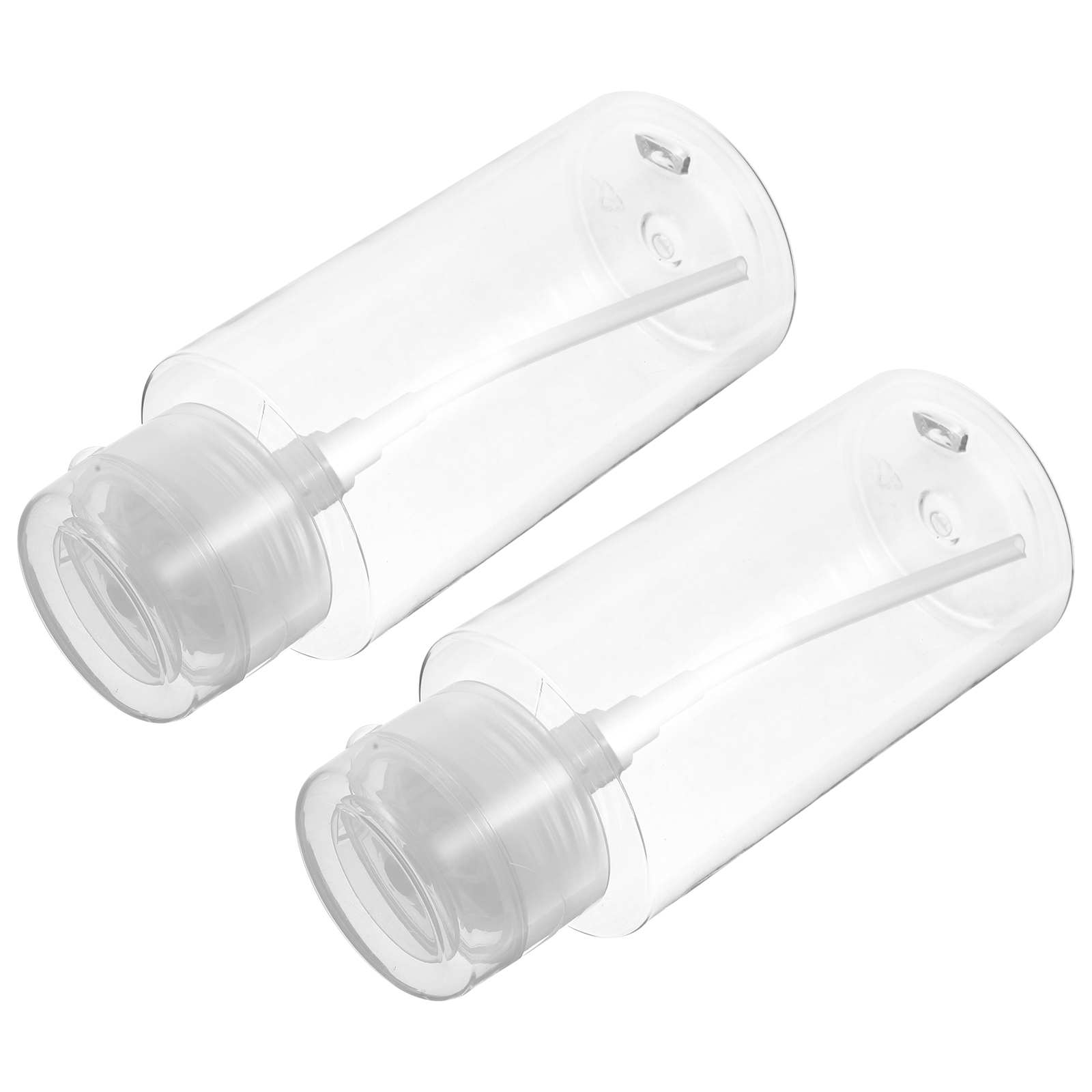 2 Pcs Bottled Makeup Remover Clear Fingernail Polish Travel Dispenser Press Pump Alcohol