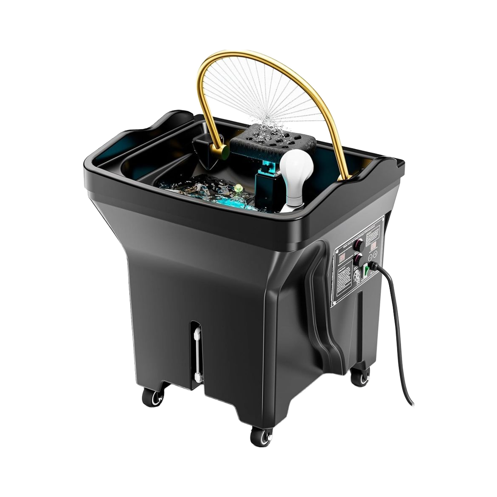 Head Spa Modern Design Head Spa Equipment with 60L Metal Water Storage Tank Includes Waterfall and Light Therapy Features