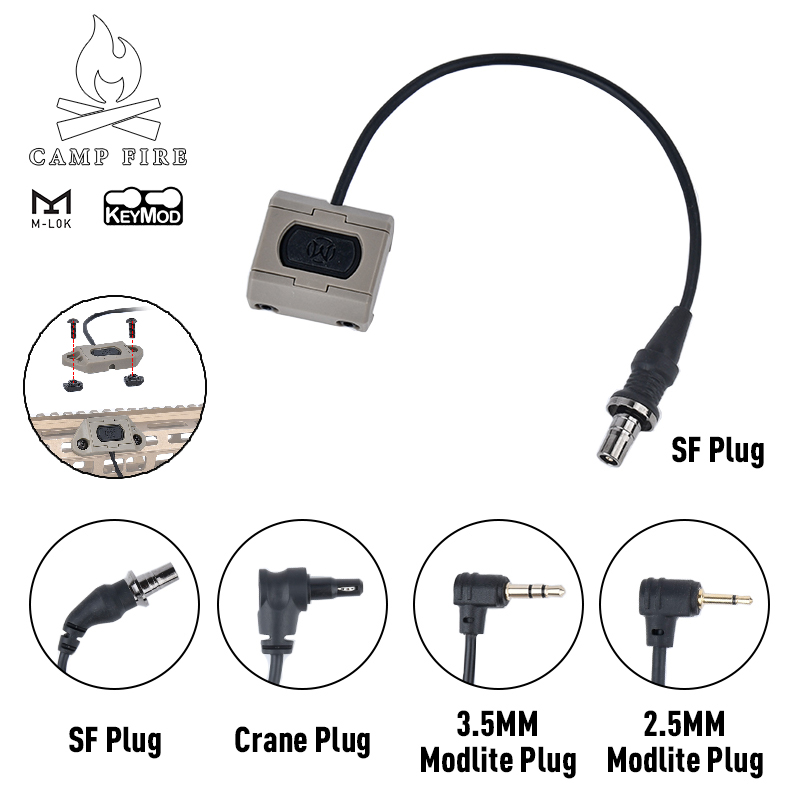 Tactical Pressure Remote Switch Flashlight ModButton Lite Fit Mlok Keymod picatinny Rail Laser Switch AR15 NGAL PEQ15 DBAL MAWL