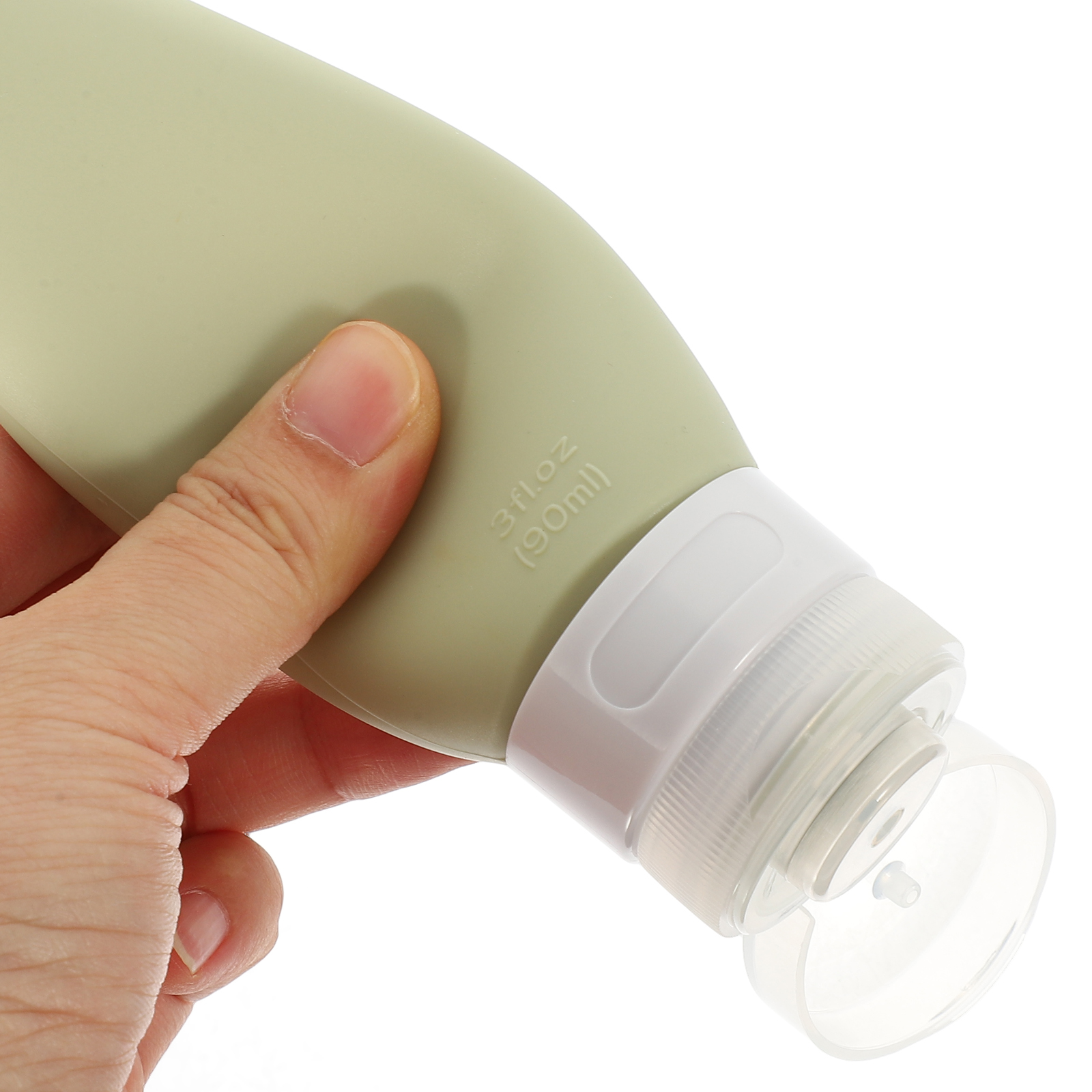 4pcs Silicone Bottles 60ml Grey 60ml White 90ml Blue 90ml Green Travel Toiletry Containers Refillable Shampoo Storage