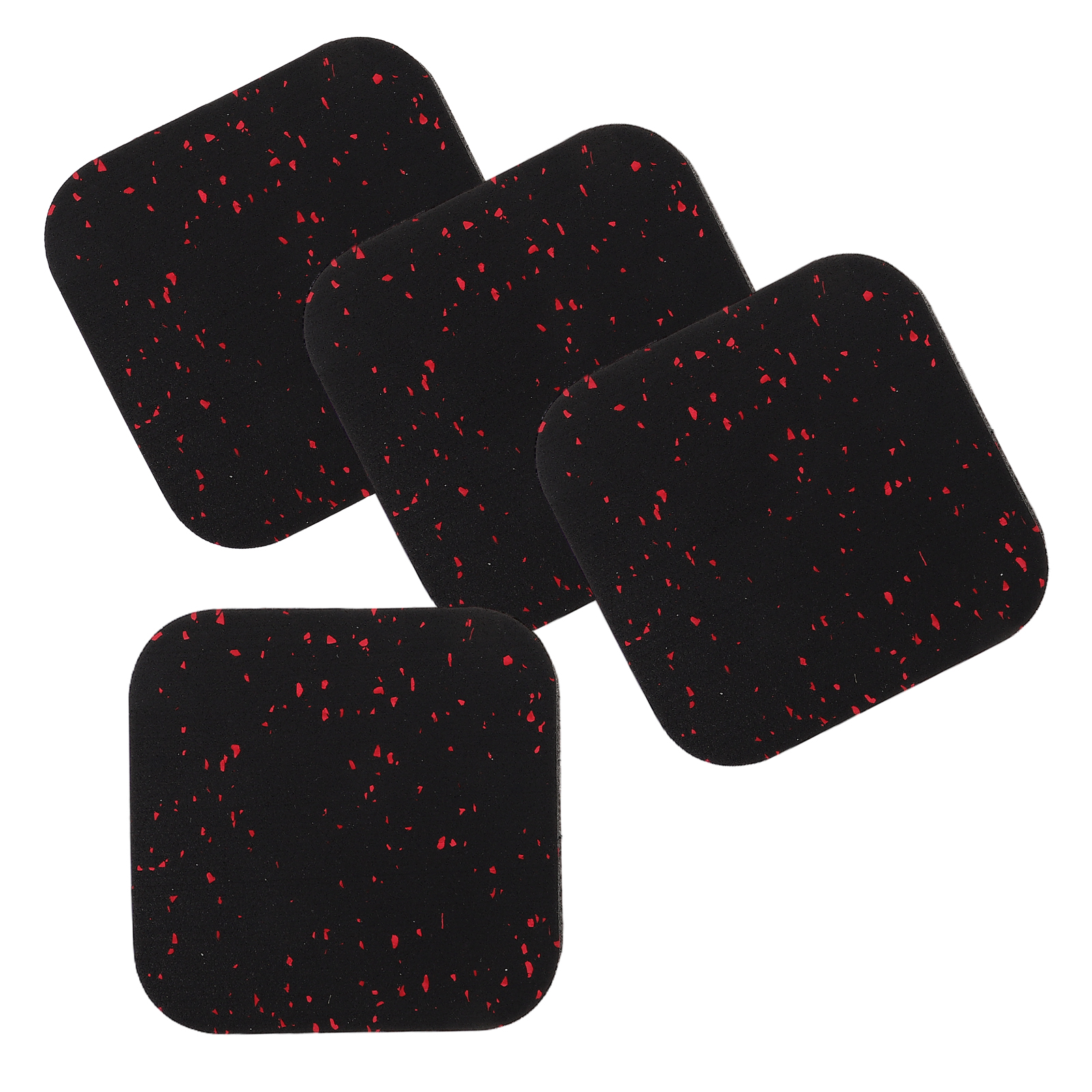 4pcs Anti-Vibration Mats for Treadmill Gym Equipment Soundproof Cushion Floor Protectors Fitness Furniture Pad