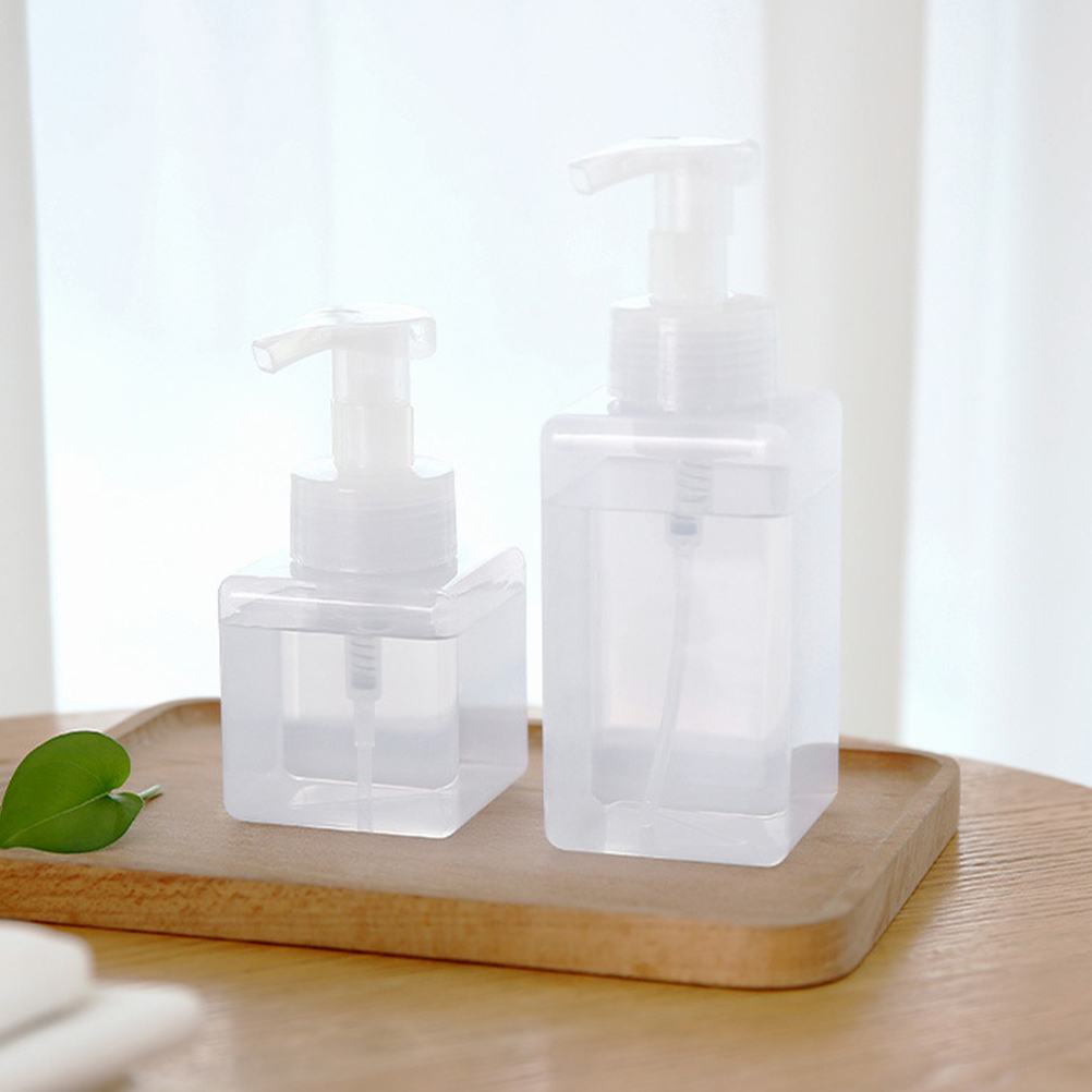 2PCS Shampoo Containers Travel Bottles for Toiletries Sunscreen Large Pump Refillable Lotion Portable Sizes Skincare Storage