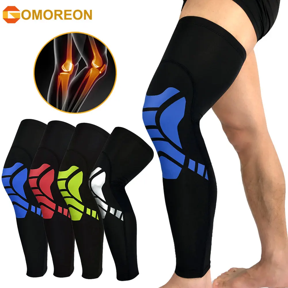 1Pcs Sports Compression UV Leg Sleeves Full Length Leg Sleeves for Men Women, Running Basketball Football Cycling Fitness