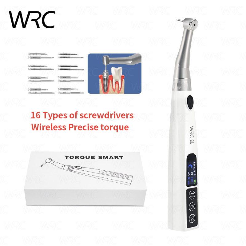 1Set Dental Implant Electric Torque Wrench Tools Wireless Portable Universal Contra Angle Motor 360° Rotation Dentist Equipment